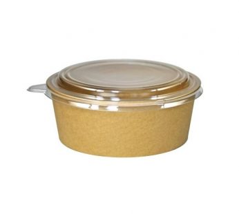 Bol Salata 550 Cc Carton + Capac  Kraft`